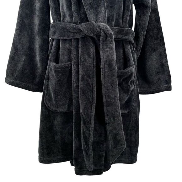 Victoria’s Secret Plush Robe With Tie Belt Black Size XL - Picture 5 of 11
